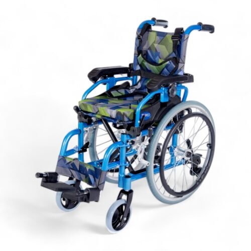 Comfort Plus KY980LQ-30 Alüminyum Pediatrik Özellikli Tekerlekli Sandalye Mavi Yeşil